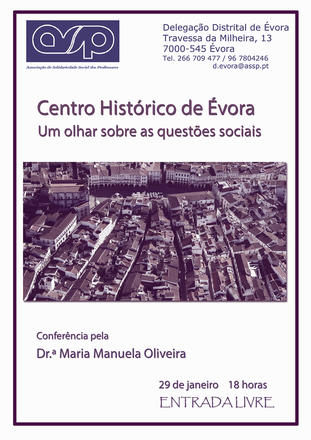 Centro Histórico de Évora Um olhar sobre as questões sociais