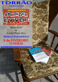 Bravo Nico e Lurdes Pratas Nico apresentam novo livro no Torrão