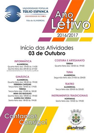 Início das actividades no Polo de Alandroal (2016/2017)